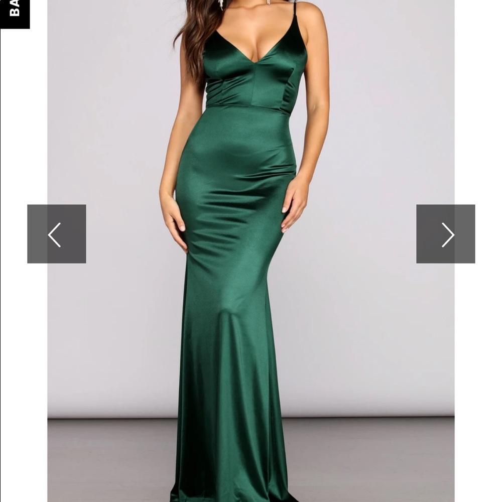 Hunter green long gown